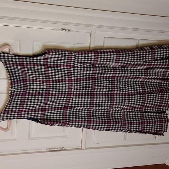 J Crew Scoopneck Flare Dress in Herringbone Twill - Picture 6 of 8